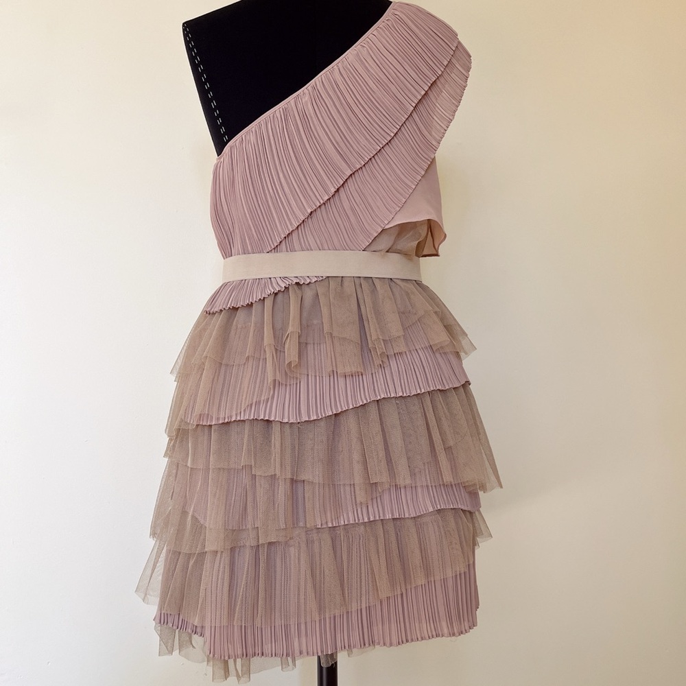BCBG One-Shoulder Ruffle Dress - Picture 3 of 4
